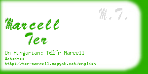 marcell ter business card